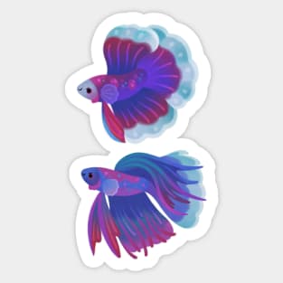 Blue Betta1 Sticker